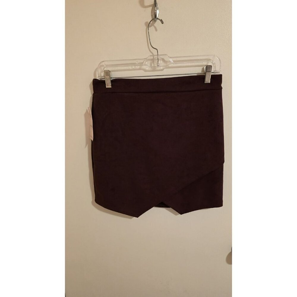 Newbury Kustom Mini Skirt Large Burgundy Parkway Pullon Academia Cocktail NWT